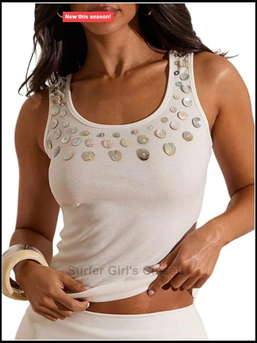 Sleeveless Scoop Neck Tank Top High Stretch Soft Slim Fit Summer Tops